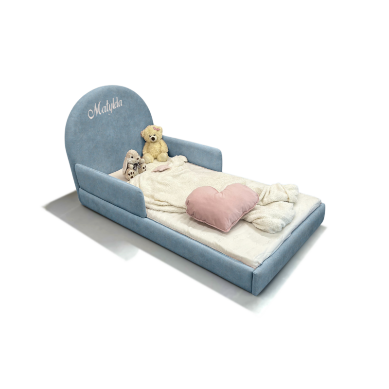 HAFT LILA łóżko 71 niebieskie