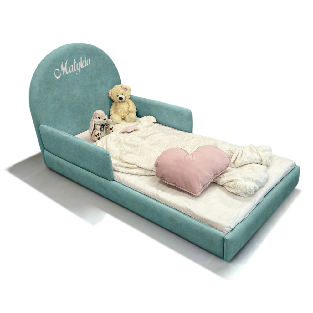 Lila łóżko HAFT imię twojego dziecka