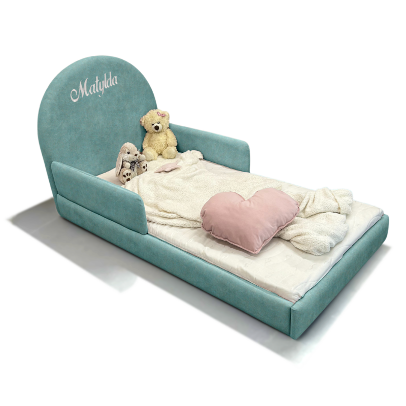 Lila łóżko HAFT imię twojego dziecka