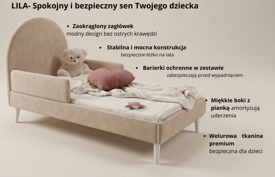 Bezpieczne łóżko dziecięce