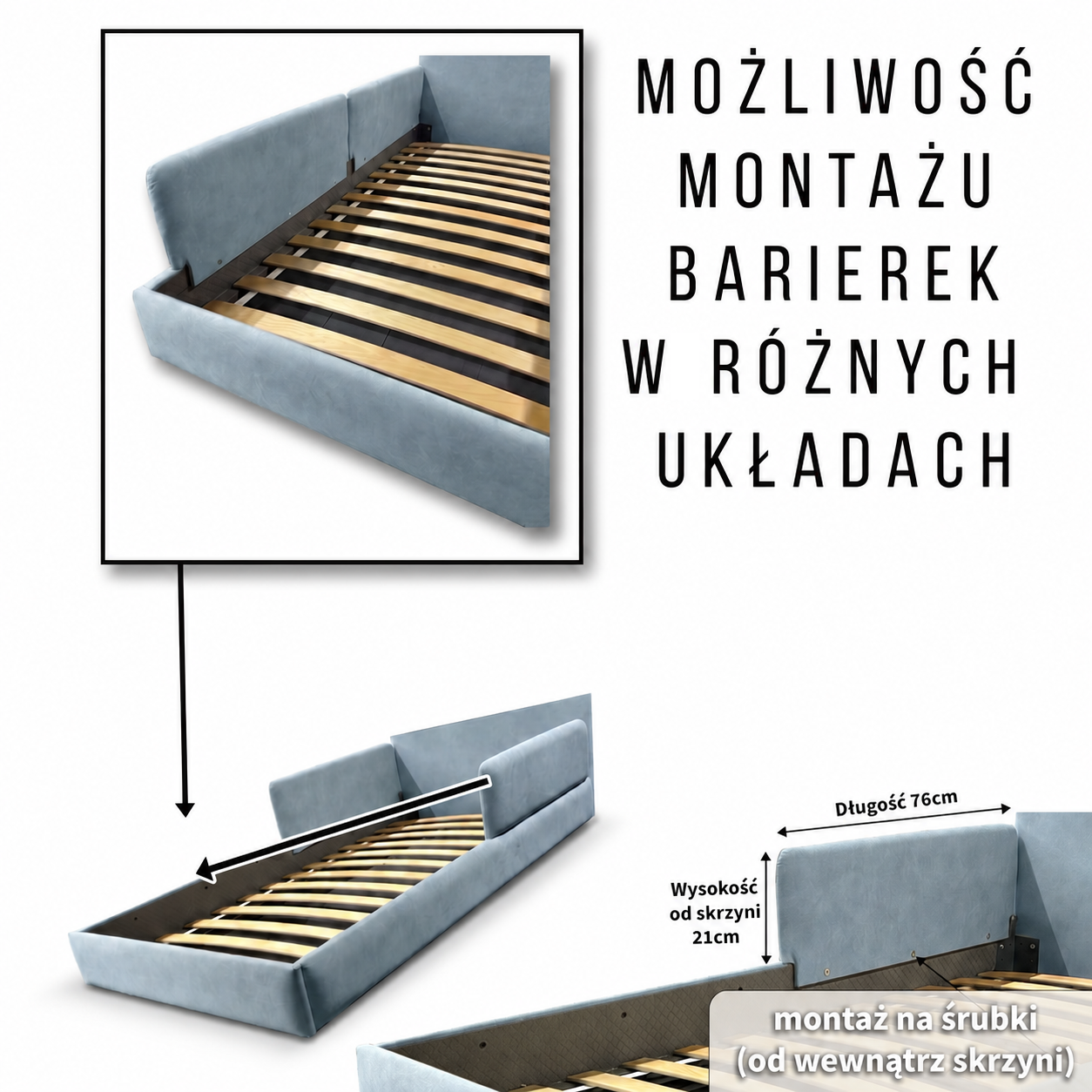 Barierki ochronne do łóżka FIGO